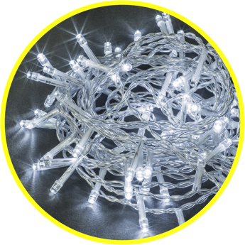 Гирлянда новогодняя светодиодная NAVIGATOR NGF-S01-100CW-5-6.5m-230-C8-TR-IP20