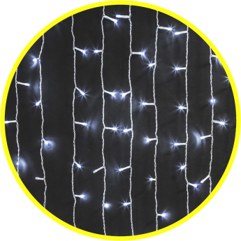 Гирлянда новогодняя светодиодная NAVIGATOR NGF-C01-192CW-10-1.5x1.2m-230-TR-IP20