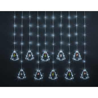 Гирлянда новогодняя светодиодная NAVIGATOR NGF-D034-02 бахрома елки и фигурки CW 3*0.6м IP20