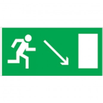 Аварийные наклейки NAVIGATOR серии NL "Направление к эвакуационному выходу вниз" NL-320H110NEF04-E07