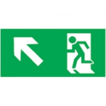 Аварийная наклейка NAVIGATOR серии NL-310H90NEF07-E34 "Направление к эвакуационному выходу налево вверх"