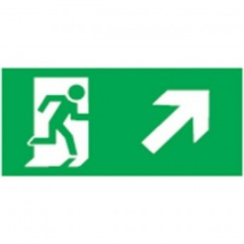 Аварийная наклейка NAVIGATOR серии NL-320H110NEF04-E37 "Направление к эвакуационному выходу направо вверх"