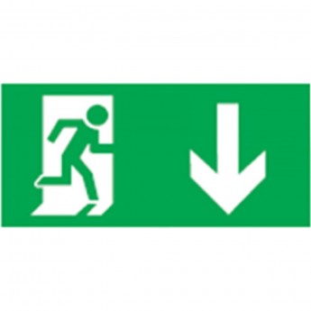 Аварийная наклейка NAVIGATOR серии NL-320H110NEF04-E39 "Направление к эвакуационному выходу направо вниз"