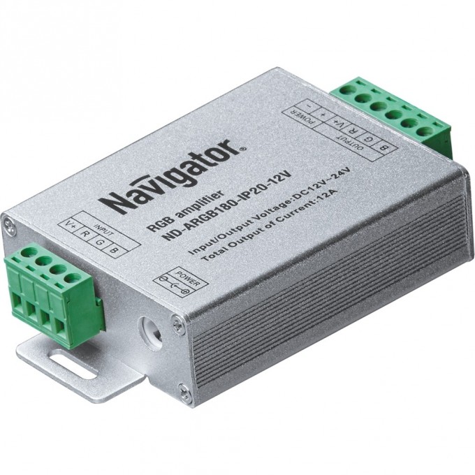 Усилитель RGB-сигнала NAVIGATOR для подключения >5 метров ленты ND-ARGB180-IP20-12V Усилитель RGB-сигнала NAVIGATOR для подключения >5 метров ленты ND-ARGB180-IP20-12V