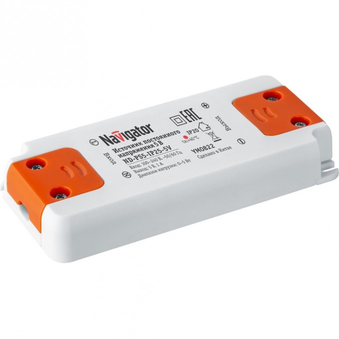 Источник постоянного напряжения NAVIGATOR серия ND-PS5-IP25-5V Источник постоянного напряжения NAVIGATOR серия ND-PS5-IP25-5V
