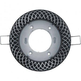 Встраиваемый декоративный поворотный светильник NAVIGATOR серия NGX-R11-004-GX53 сетка черный хром серебро