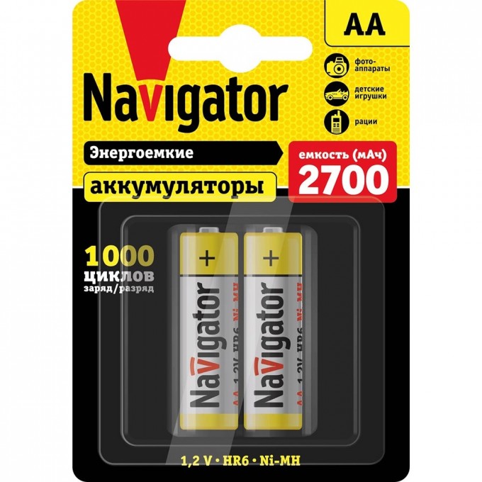 Аккумуляторы NAVIGATOR серии NHR-2700-HR6-BP2 Аккумуляторы NAVIGATOR серии NHR-2700-HR6-BP2