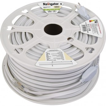 Светодиодная лента NAVIGATOR серии NLS-2835WW92-9-IP67-220V-NEONLED R20