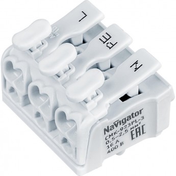 Монтажные пружинные клеммы NAVIGATOR NTC-CMK-923PL-3-50