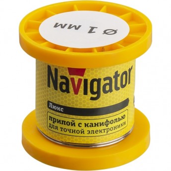 Припой с канифолью NAVIGATOR NEM-Pos02-61K-1-K50 (POS-61, KATYSHKA, 1 MM, 50 GR)